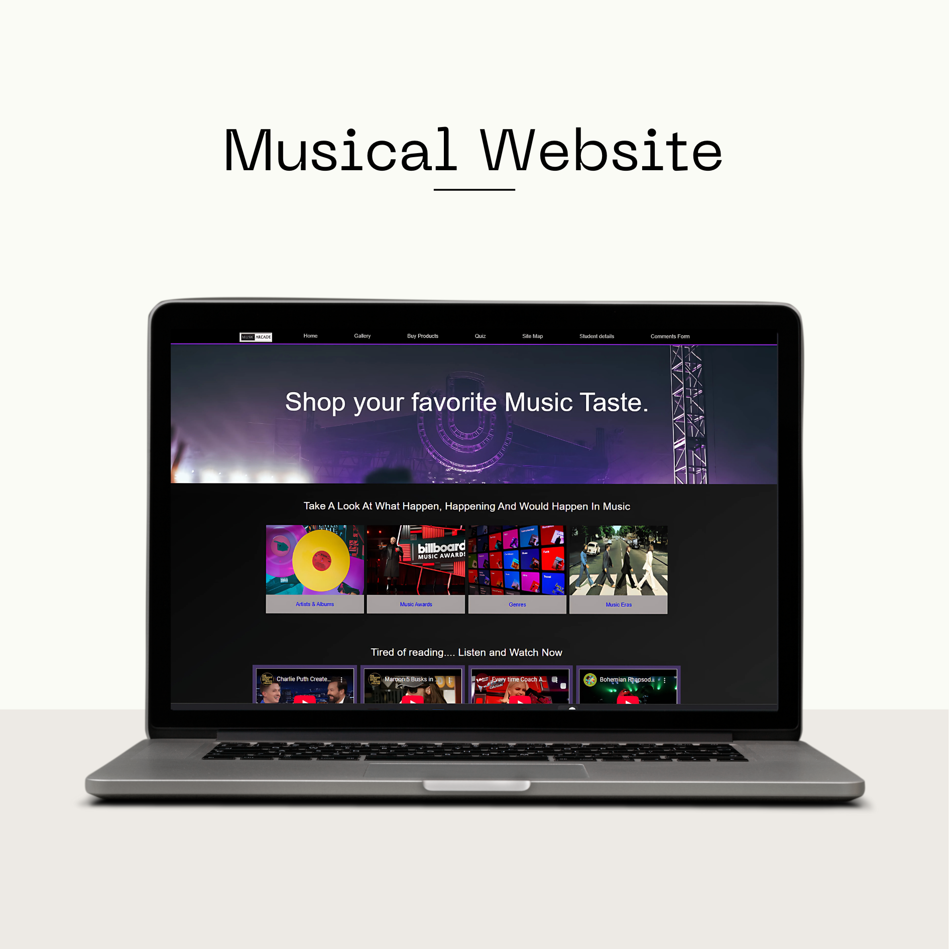 Responsive Music-Themed Website